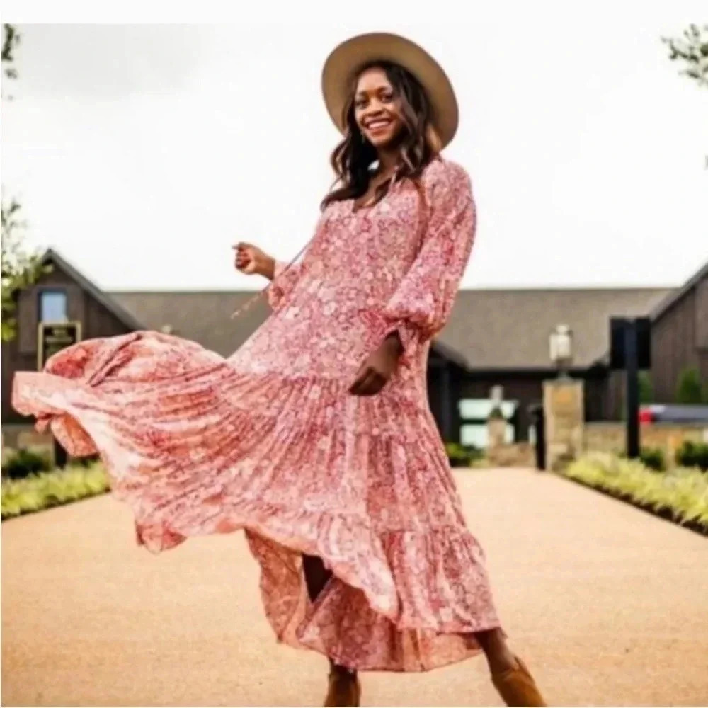 Anthropologie O.P.T floral maxi dress